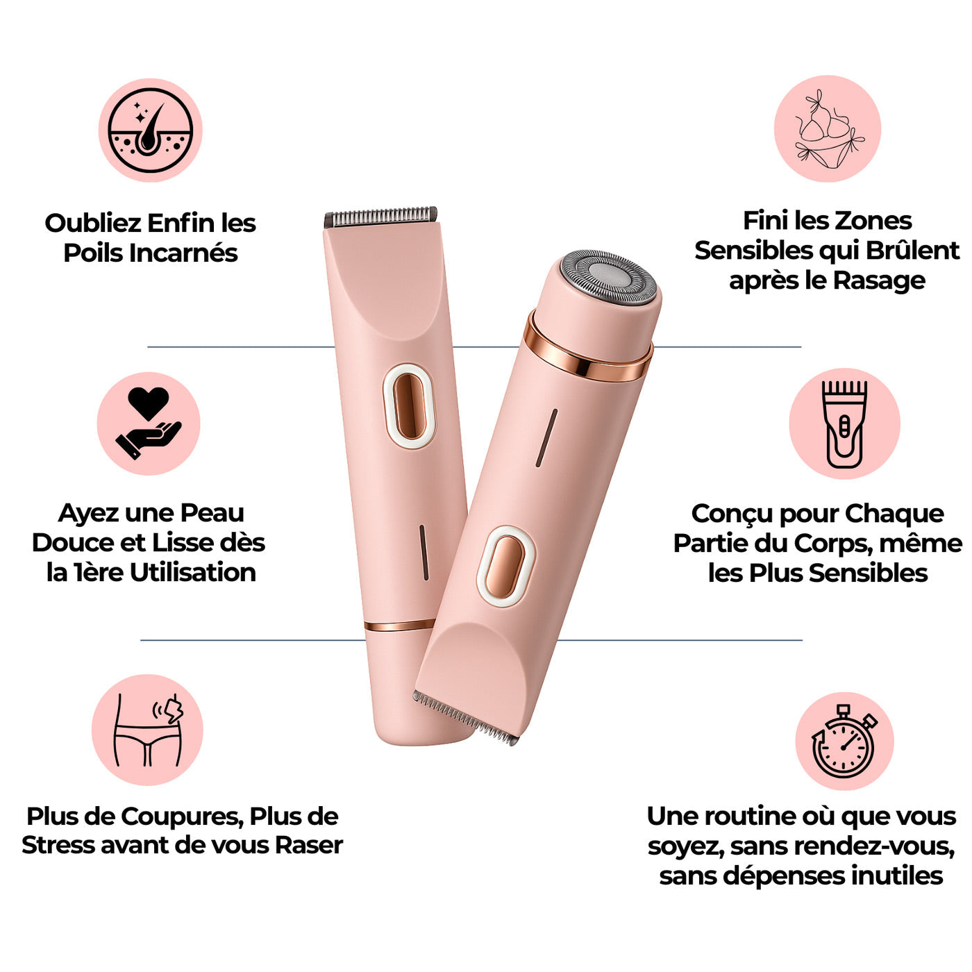 MoonaShave – Rasoir 2-en-1 Corps & Jambes