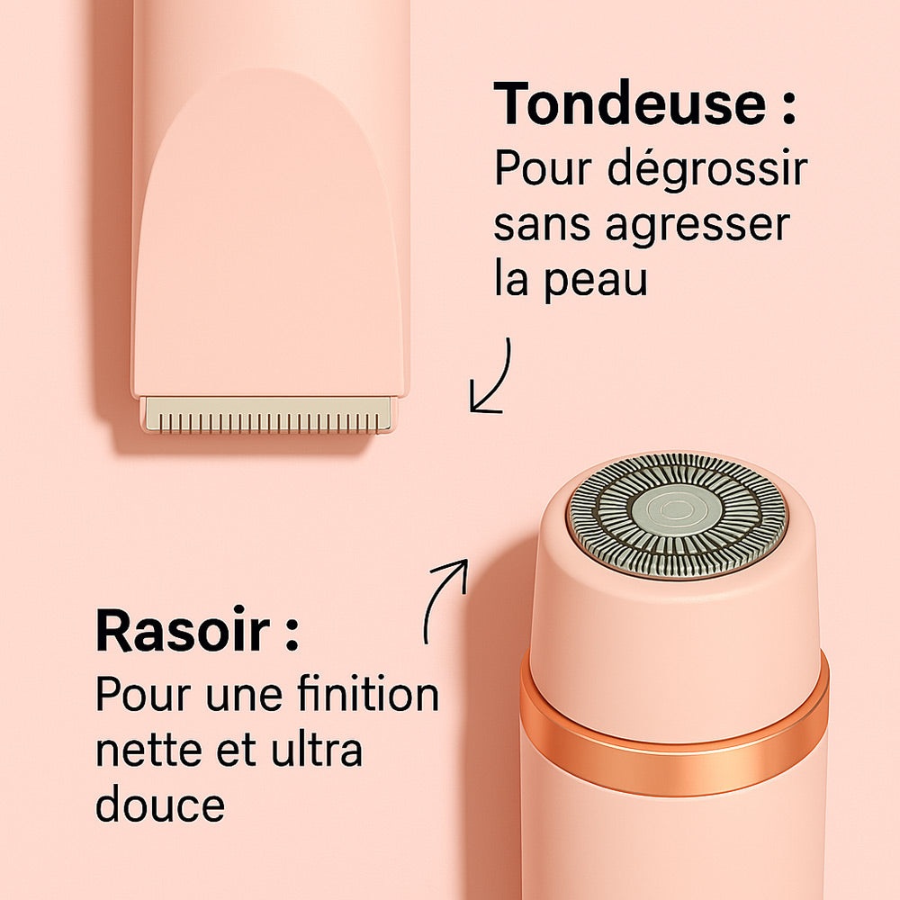 MoonaShave – Rasoir 2-en-1 Corps & Jambes